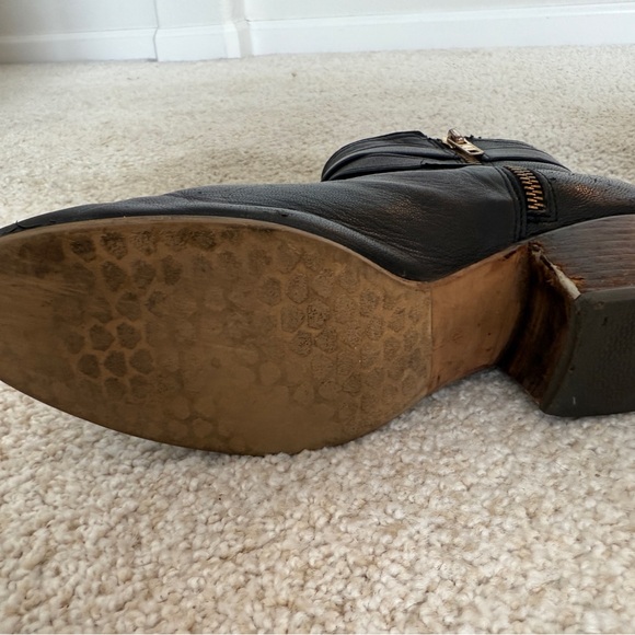 Coach Black Leather Ankle Boots - Picture 4 of 5